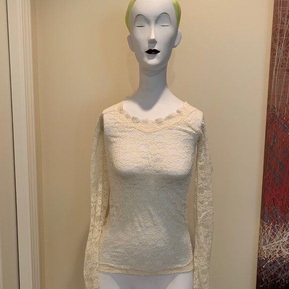 FREE PEOPLE LACE TOP - Picture 1 of 9